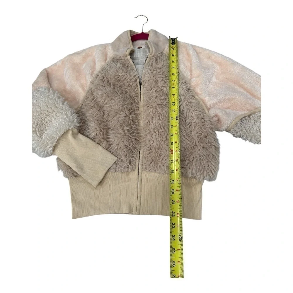FREE PEOPLE FP ONE AURORA FAUX FUR CREAM JACKET Size S